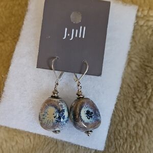 J. Jill Silver and Multicolor Artistic Earrings